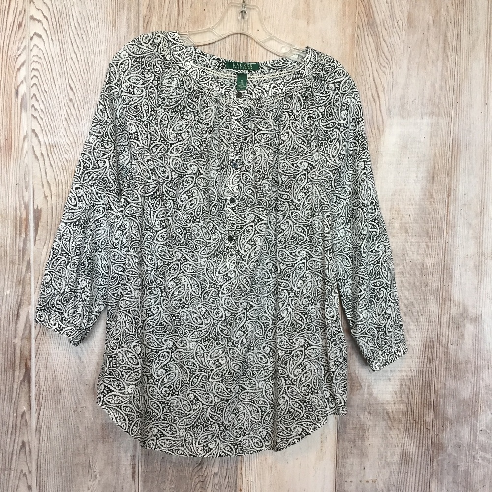 Lauren 100% Cotton Batik blouse M
